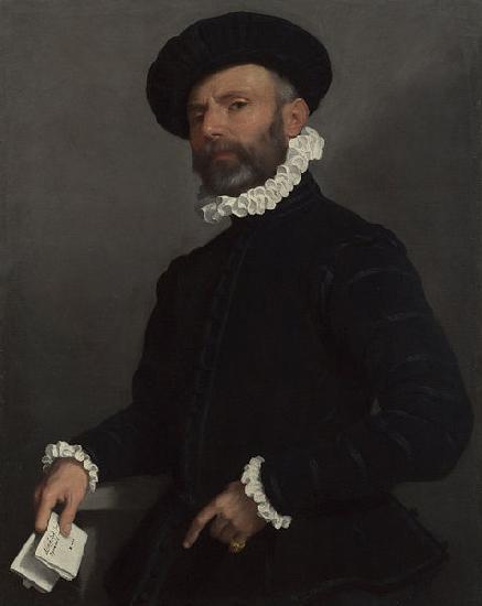 Giovanni Battista Moroni Portrait of a Man holding a Letter oil painting picture